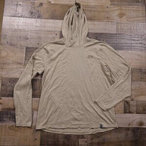 KUIU Merino Wool Hoodie Men’s Large Tall Tan Lightweight Hunting Activewear